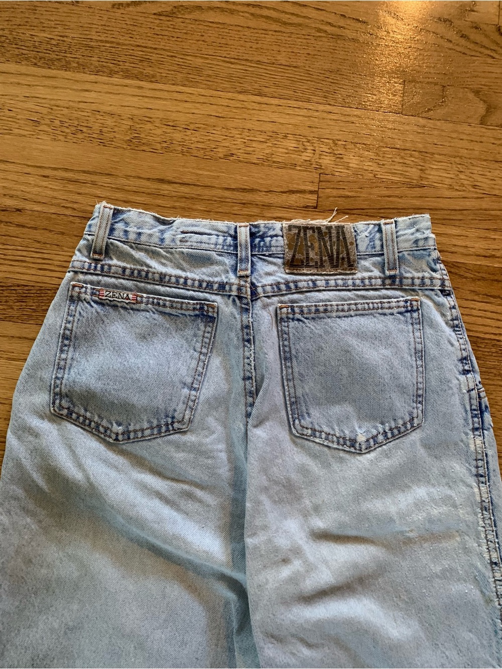 Vtg 90s Zena High Waisted Thrashed Mom Jeans Made in USA Sz 10 Fits 27 28 - Picture 15 of 16